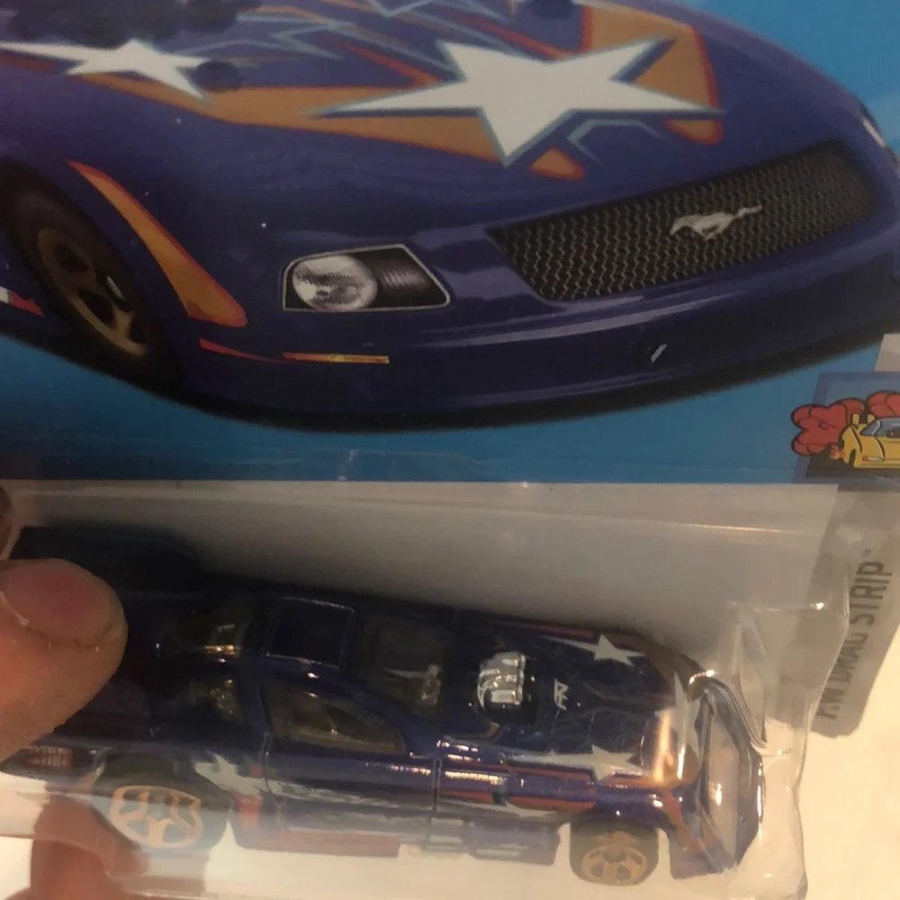 Blue and Gold Mustang NHRA Funny Car